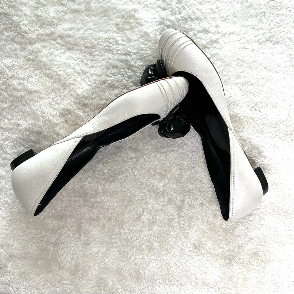 Karen Millen Flats White Black Size 8